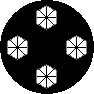 Gems of Northshield, Order of the - Blazon: Sable, in cross four hexagonal gems argent