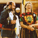Moments after Valerius Paencalvus won Middle Kingdom Crown for Fern de la Foret (circa 1984)