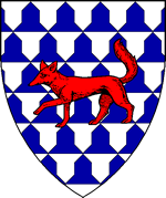 Device: Vair, a fox passant gules