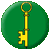 Kingdom Chatelaine (KLO) - Blazon: Vert, a key palewise Or