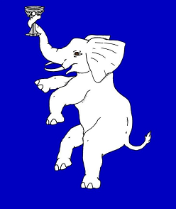 Device: Azure, an elephant rampant maintaining in its trunk a goblet argent